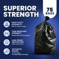 thumbnail image 4 of Plasticplace 55 Gallon Trash Bags │ 1.5 Mil │ Black Garbage Bags 38" X 58" (75 Count), 4 of 8