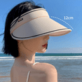 thumbnail image 3 of Sun Visor Hats Women Large Summer UV Protection Beach Cap, 3 of 4