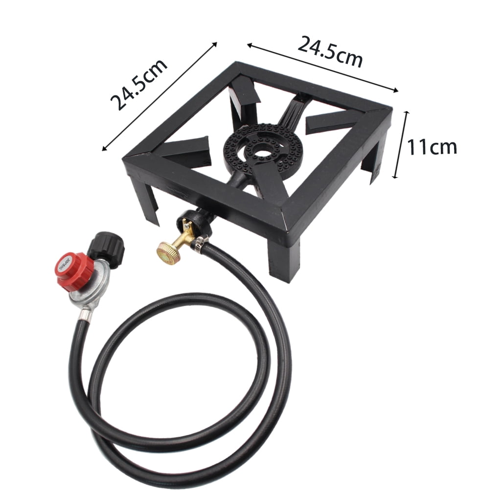 Square Burner Heavy- Duty Cast Iron Gas Cooker Travel Outdoor