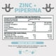 thumbnail image 3 of Beyond Vitamins | Zinc 20mg (gluconato De Zinc) Potenciado Con Piperina Estandarizada Al 95% - Zinc Vegano - Zinc Piperina Premium - Pimienta Negra - Vitaminas Mujer / Hombre - (60 Cápsulas), 3 of 6
