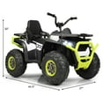 thumbnail image 3 of Costway 12V Kids Electric 4-Wheeler ATV Quad 2 Speeds Ride On Car w/MP3&LED Lights White, 3 of 9