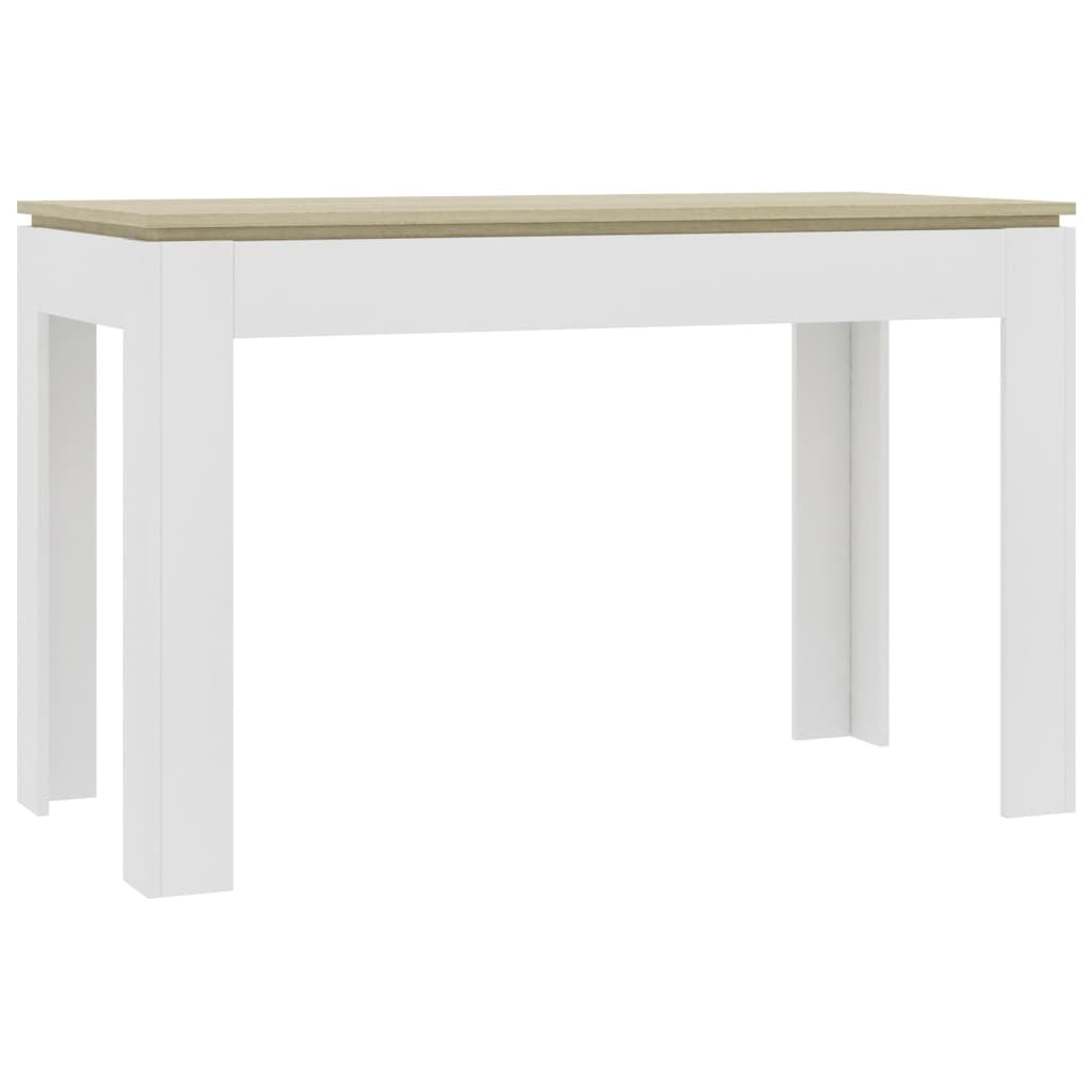 Kepooman Rectangle Dining Table, Home White Dining Table for Kitchen Living Room, Wood Color and White Kepooman Rectangle Dining Table, Home White Dining Table for Kitchen Living Room, Wood Color and White