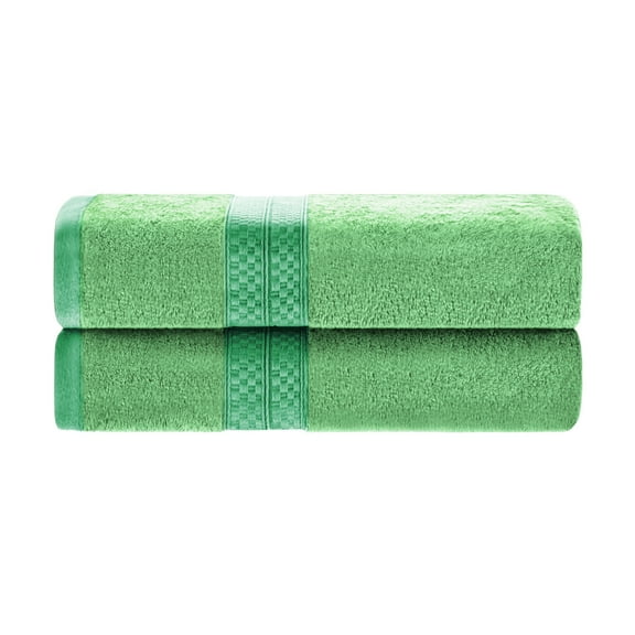 Meadowcove Rayon from Bamboo and Cotton Blend Solid 2-Piece Towel Set , Sage by Blue Nile Mills