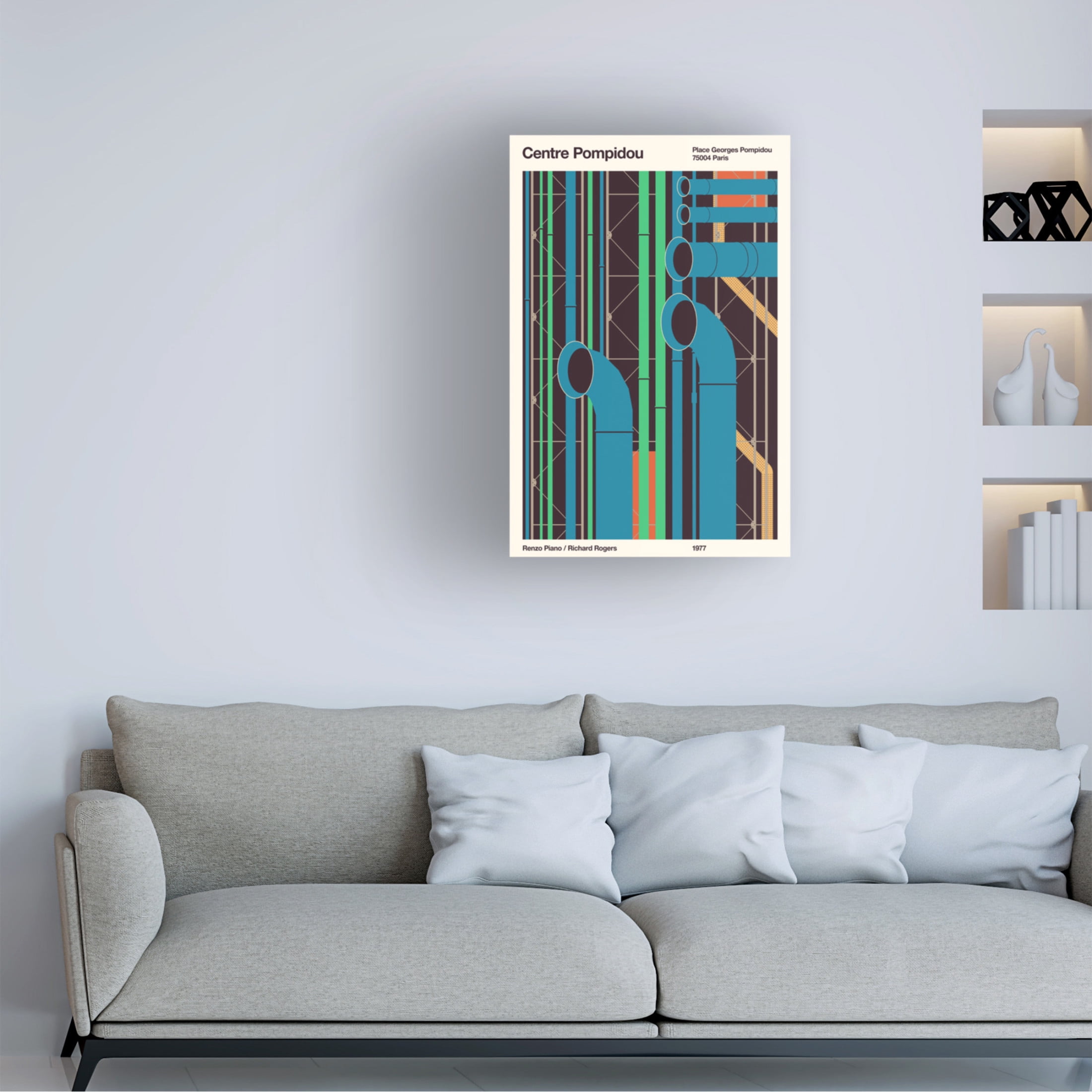 Trademark Fine Art Florent Bodart Pompidou Canvas Wall Art