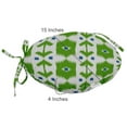 thumbnail image 4 of Vargottam Indoor/Outdoor Round Bistro Chair Cushions Block Print 15-Inch Bistro Chair Pads Waterproof Seat Chair Cushion For Home/Office- Set Of 2 (Light Green), 4 of 7