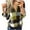 Khaki, variant on Women's Plus Size Shirts Trendy Half Zip V Neck Long Sleeve Plaid Tunic Fall Tops Loose Casual Blouses