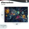 thumbnail image 4 of Stupell Industries Eclectic Celestial Planetary Parade Canvas Art, 24 x 16, by Creative Studio, 4 of 8