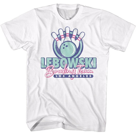 The Big Lebowski La Bowling Team White Adult T-Shirt