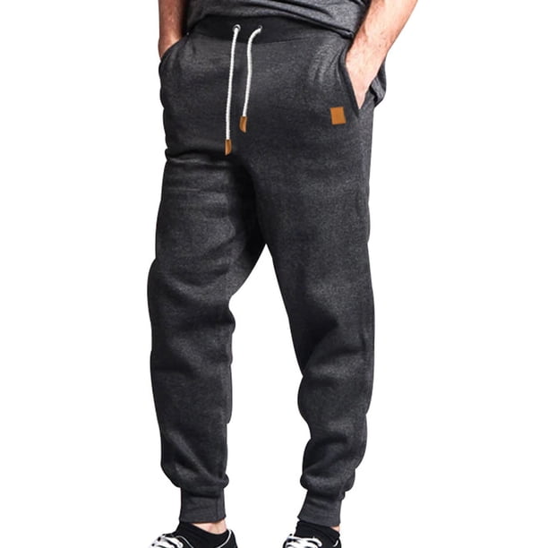 Pantalones largos para hombre, informales, a la moda, transpirables, con cordón elástico en la cintura y bolsillos, con elástico en los pies, de rayón.