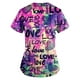 thumbnail image 3 of Tops de uniforme de trabajo estampados SCZ para mujer multicolor 5XL, 3 of 3