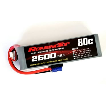 Roaring Top 80C 2600mAh 4S 14.8V LiPo Battery Pack with EC3 Plug