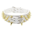 thumbnail image 2 of Collar de perro mascota arnés tachonado cuero de imitación punk remache collar de perro pu puntas afiladas suministros para perros, METRO Colco  collar de cachorro, 2 of 4