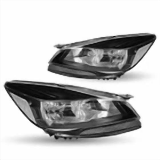 For 2013 2014 2015 2016 Ford Escape SUV Black Headlights Headlamps Pair L R