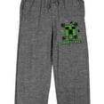 thumbnail image 2 of A Minecraft Movie Short Fuse Women's Gray Heather Sleep Pajama Pants-XS, 2 of 7
