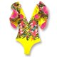 thumbnail image 1 of 2022 nuevo traje de baño Sexy de una pieza con estampado Floral y volantes, traje de baño con hombros descubiertos para mujer, ropa de playa sólida con escote en V profundo, traje de baño Monkini Tan Jianjun unisex, 1 of 2