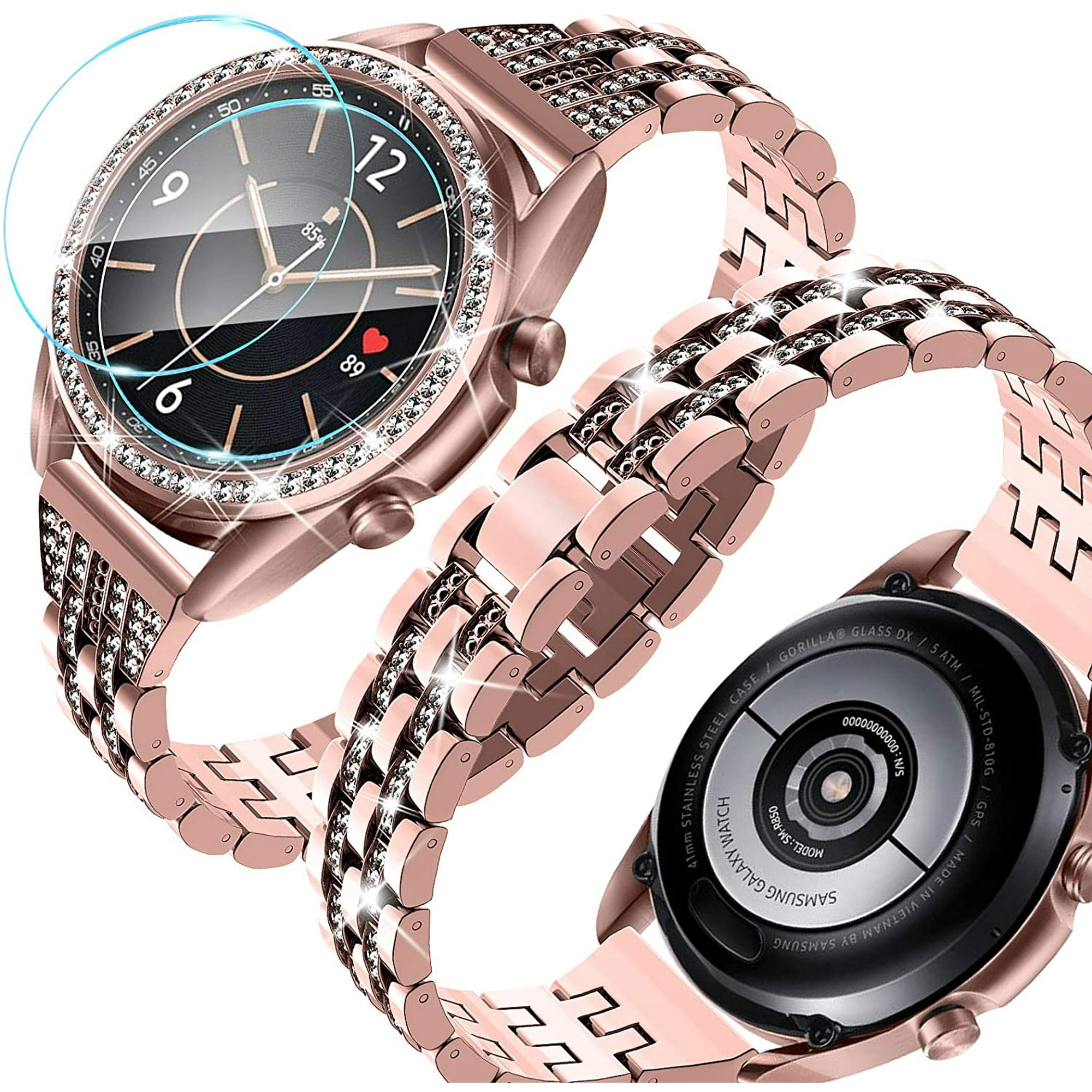 Compatible Galaxy Watch 3 41mm Band With Bezel Ring With Screen Protector 1 Band 2 Protectors 1 Bezel Women Girl Bling Watch Accessories For Samsung Galaxy Watch3 41mm Mystic Bronze 41 Walmart Canada Compatible Galaxy Watch 3 41mm Band With Bezel Ring With Screen Protector 1 Band 2 Protectors 1 Bezel Women Girl Bling Watch Accessories For Samsung Galaxy Watch3 41mm Mystic Bronze 41 Walmart Canada