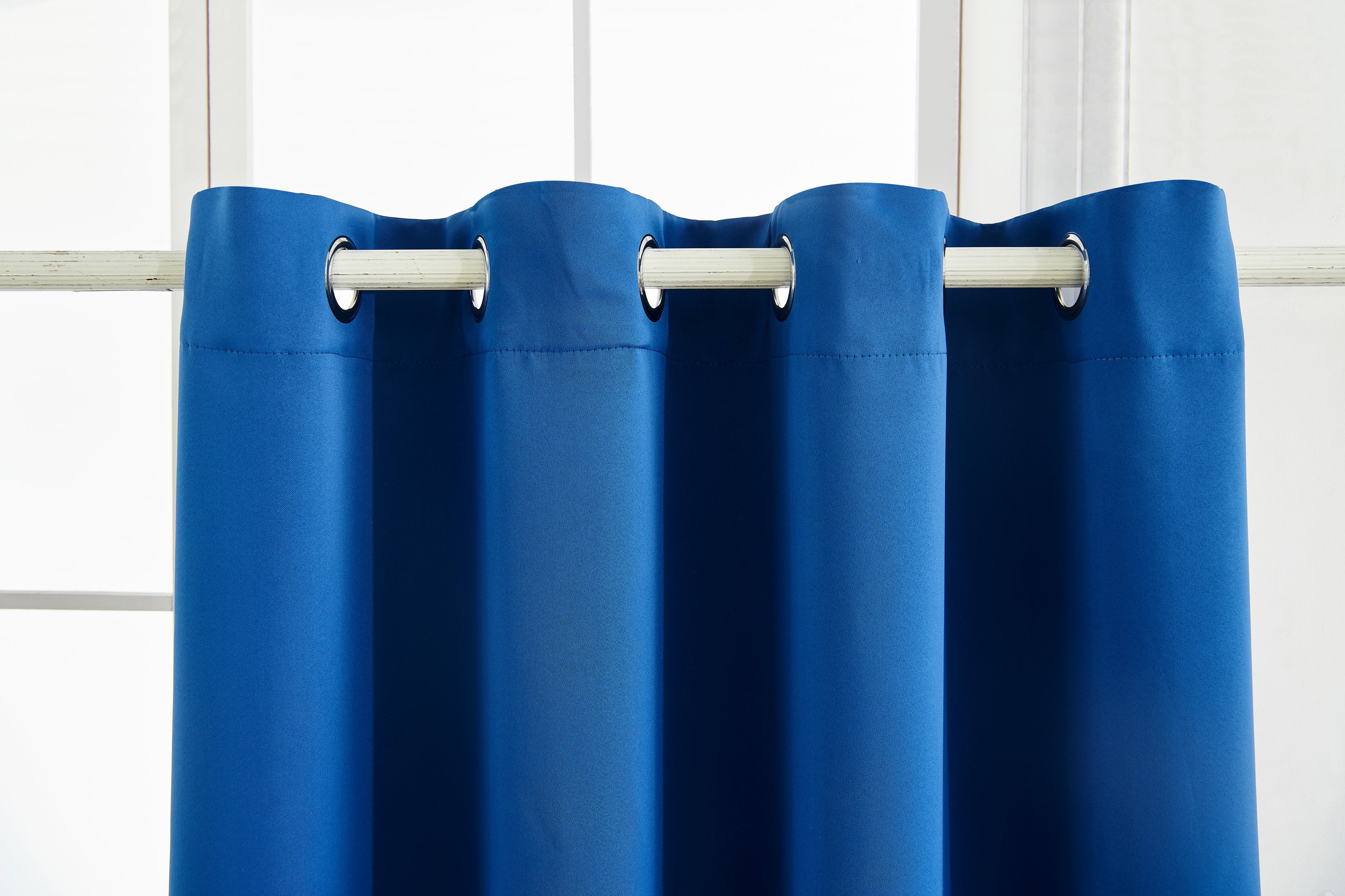 Ruthy's Textile 2 Piece Thermal Room Darkening Blackout Window Curtain Grommet Panels 54" X 84" Total Width 108" X 84" Classic Blue