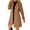 Coffee, variant on Women's Casual Thicken Wool Blend Long Sleeve Lapel Solid Single Breasted Pea Coat Black S(S)
