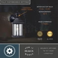 thumbnail image 4 of Auburn Aluminum 6.25-in. W 1 Light Black Motion Sensor Dusk to Dawn Outdoor Wall Lantern Clear Glass, 4 of 11
