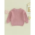 thumbnail image 5 of GXFC Toddler Girls Sweaters 6M 1T 2T 3T 4T 5T Kids Girls Long Sleeve Floral Embroidery Knit Pullovers Tops Casual Fall Knitwear Clothes for Child, 5 of 9
