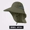 thumbnail image 6 of KEYAHAPPY Sun Hat for Men Women with Neck Flap, UPF 50+ UV Protective Hiking Fishing Hats, Wide Brim Sun Hat for Women & Men, Khaki, 6 of 9