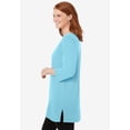 thumbnail image 3 of Woman Within Plus Size Perfect Three-Quarter-Sleeve Scoopneck Tunic, 3 of 6