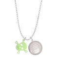 thumbnail image 1 of Delight Jewelry Acrylic Small Lime Green Skull To the World You are a Mother Locket Necklace, 1 of 4