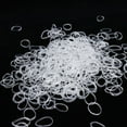 thumbnail image 6 of 500Pcs Disposable Clear Rubber Band Elastic Hair Ring Bind Tie Ponytail Holder, 6 of 7