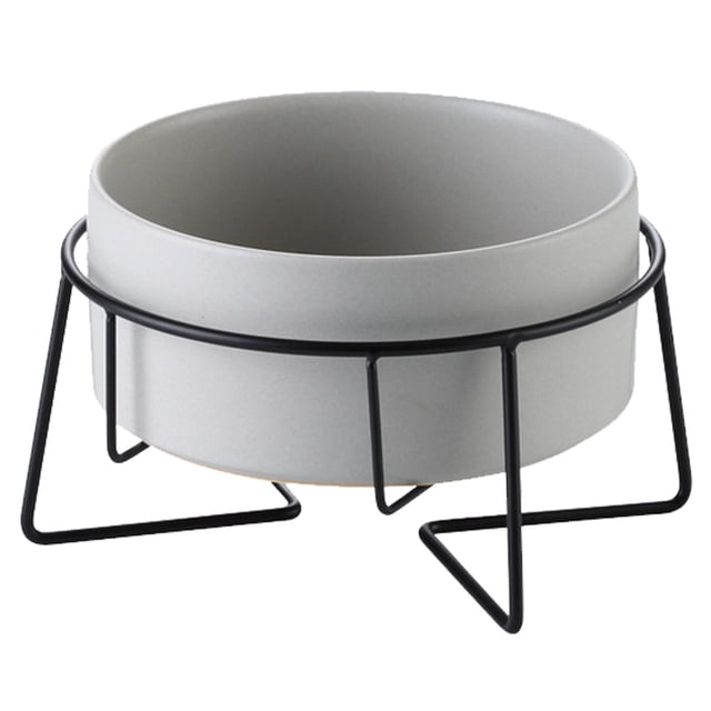 Laklulu Cuencos elevados para gatos de interior – Cuenco de comida y soporte para gatos y perros con soporte de alambre de metal elevado