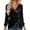 Black, variant on Womens Casual Tops Long Sleeve Sequin Velvet Collar Asymmetrical Hem Petite Tops for Women,Black,S
