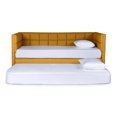thumbnail image 2 of Cama Doble Makora Lino Mostaza Modelo Ambra, 2 of 8
