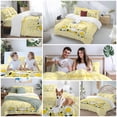 thumbnail image 5 of Queen 4 Piece Bedding Set Summer Lemon Dwarf Soft Breathable Duvet Cover and Pillowcase, Pastoral Farm Harvest Duvet Cover Set Bed Sheets for Bedroom Dormitory Guest Room, 5 of 9