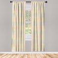thumbnail image 3 of Ambesonne Geometric Curtains, Pastel Vintage Lines, Pair of 28"x84", Peach Grey White, 3 of 5