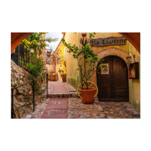 Eze - Medieval Village of France 1 - Èze Provence-Alpes-Côte d'Azur France Photography Unframed Wall Art Print 5 x 7 inches