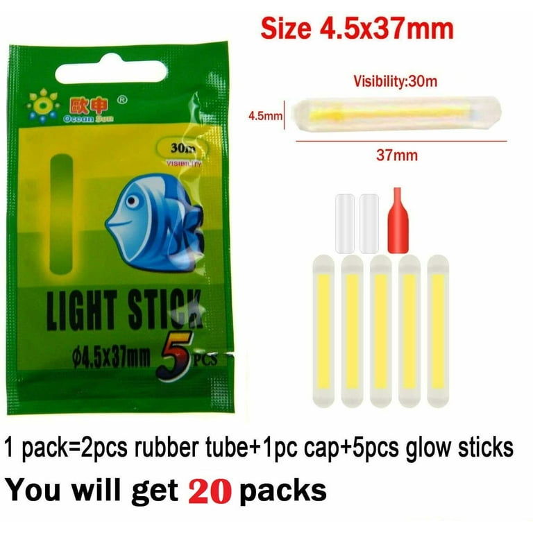 150Pcs Fishing Glow Sticks for Bobbers Fishing Bobber Light Bobber