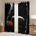 thumbnail image 2 of Homewish Basketball Print Boy Blackout Curtains Set of 2 (52x84 Each),Ball Game Window Curtains,Sport Gamer Curtains and Drapes,Breathable Home Decor, 2 of 6