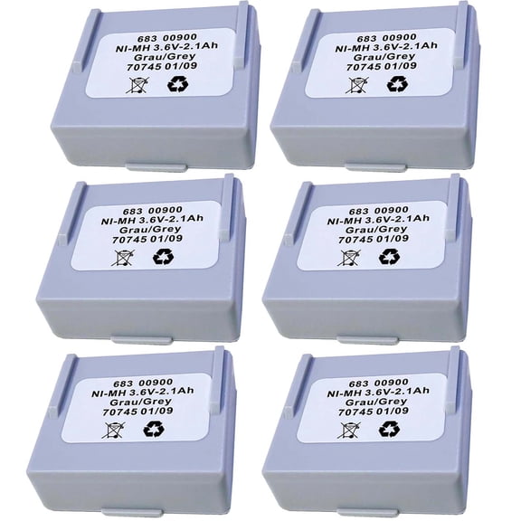 6 Pcs 3.6V 2100mAh 2.1Ah Battery 68300900 for HETRONIC Remote Control