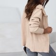thumbnail image 4 of Suéter de punto de solapa para mujer Cómodo suéter de ganchillo Cárdigan Otoño Invierno Outwear Abrigo, 4 of 7
