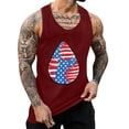 thumbnail image 1 of Eashery Men T Shirts Body-building Blouse Summer Casual Vests for Men Red Small, 1 of 4