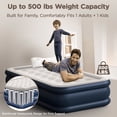 thumbnail image 4 of Full Air Mattress with Built-in Pump and 600-lb Capacity - 18" Raised Inflatable Guest Bed with Honeycomb Support & 3-Minute Fast Inflation - 78" x 54" Blow Up Bed - Blue, 4 of 15