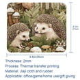 thumbnail image 5 of Hedgehog Printed Gaming Mousepad Desk Pad, Square 8.3x9.8 Inch Non-Slip Rubber Bottom Mouse Mat for Office and Gaming, 5 of 6