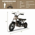 thumbnail image 5 of Oryxearth OGM37 Basic 4-Stroke Mini Bike, 37.7CC Handmade Gas Power Off Road Trail, up to 16 mph, Retro, 5 of 7