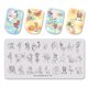 thumbnail image 1 of BeautyBigBang Placas de estampado Patrón de corteza de árbol Hojas Imagen de remolino Plantilla de arte de uñas de acero inoxidable Stencil XL-039 Tan Jianjun unisex, 1 of 2
