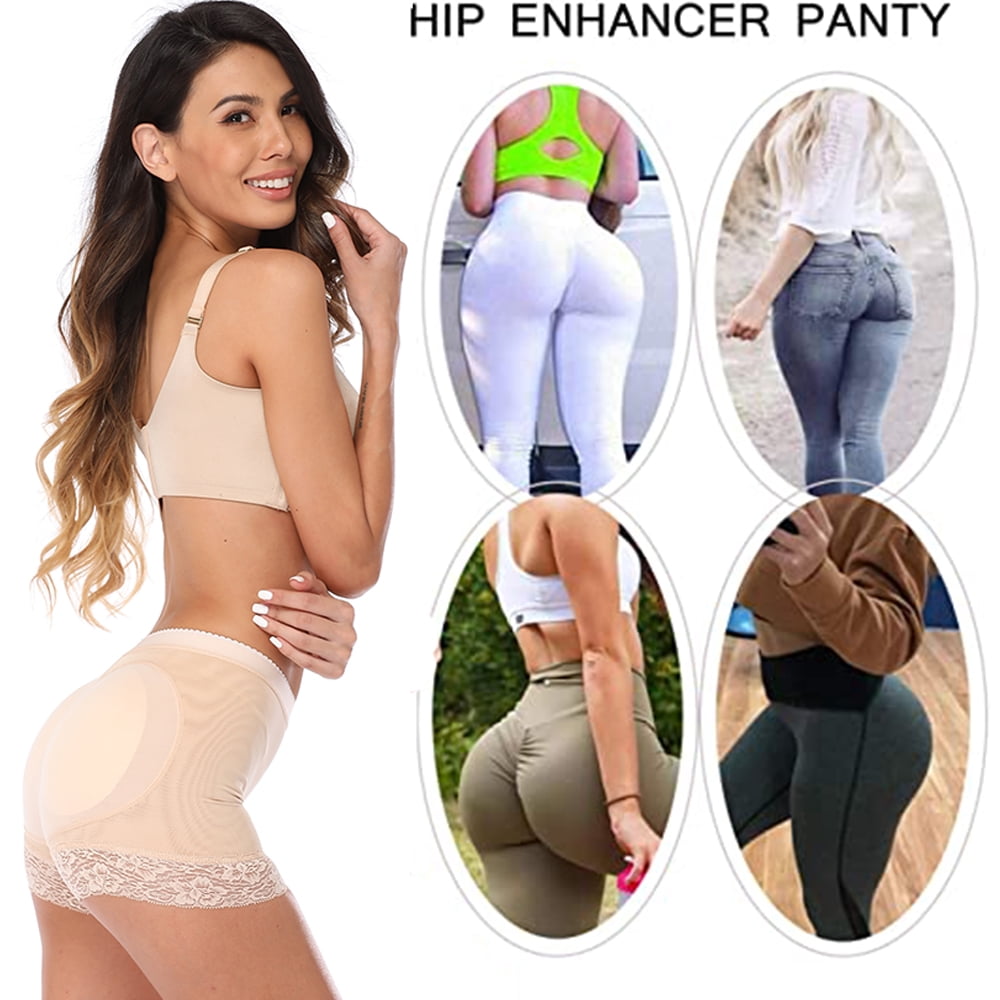 Ilfioreemio Women Butt Lifter Hip Enhancer Pads Underwear Laced Shapewear Control Panty Body Shaper