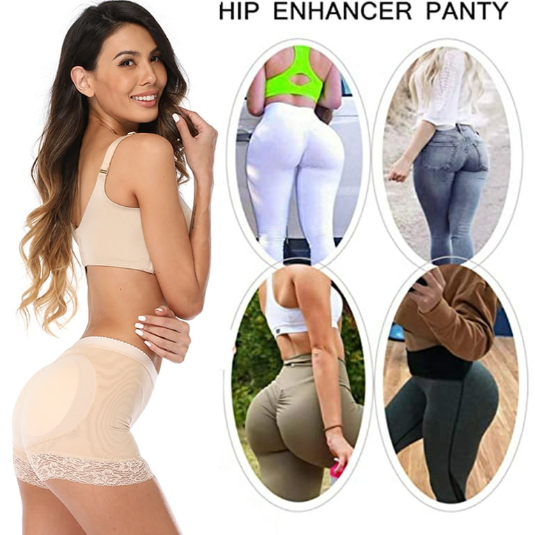 Ilfioreemio Women Butt Lifter Hip Enhancer Pads Underwear Laced Shapewear  Control Panty Body Shaper