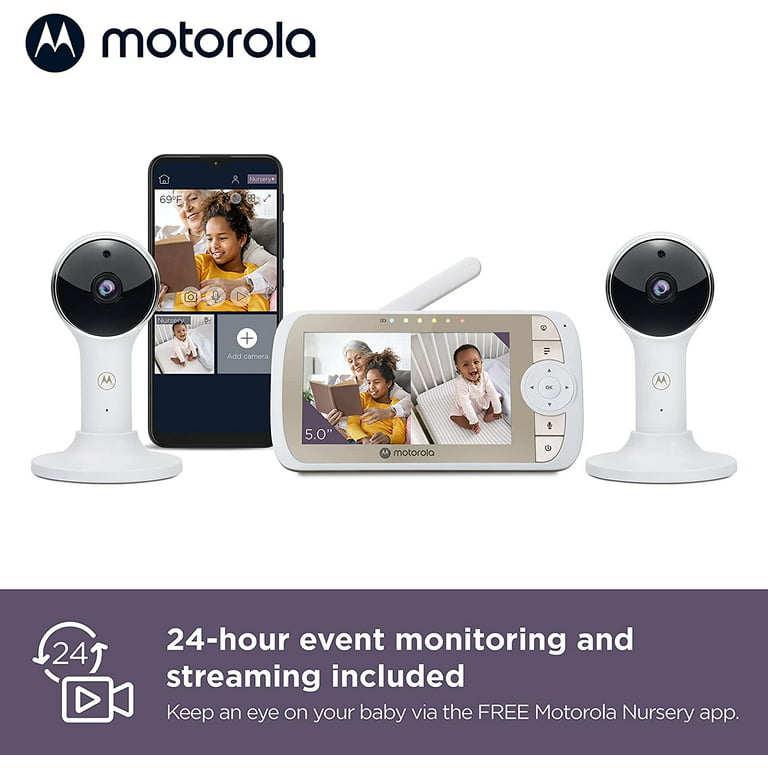 Motorola VM65-2 Connect Full HD 1080p Wi-Fi Video Baby Monitor w/ 5 Screen
