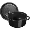 thumbnail image 4 of STAUB La Cocotte 5.25 L Cocotte Rond en Fonte, Noir Brillant, 4 of 5