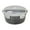 Gray, variant on Round Divided Bento Lunch Container with Built-in Cutlery Slot, 6.9"×3.3" Leakproof Microwave Safe Meal Prep Food Storage Box for Office Picnic Daily Use