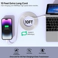 thumbnail image 4 of Cargador integrado para iPhone certificado por Apple, paquete de 2 con cable de 10 pies, 4 of 7