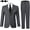 Dark Grey, variant on Lycody Boys Formal Suits Slim Fit 5 Piece Kids Suit Jacket Pants Set with Dress Shirt and Tie for Wedding Prom